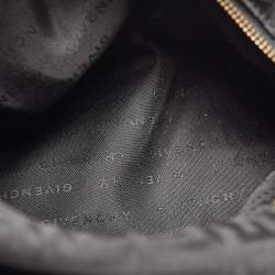 Givenchy Black Monogram Fabric and Leather Studded Shoulder Bag