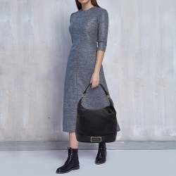 Givenchy Black Monogram Fabric and Leather Studded Shoulder Bag