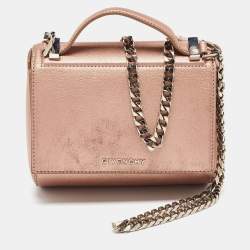 Givenchy Metallic Leather Mini Pandora Box Crossbody Bag