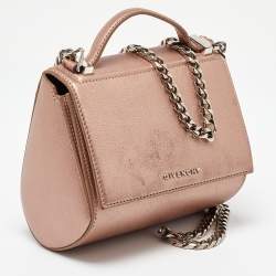Givenchy Metallic Leather Mini Pandora Box Crossbody Bag