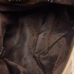 Givenchy Beige/Brown Signature Canvas and Leather Flap Shoulder Bag