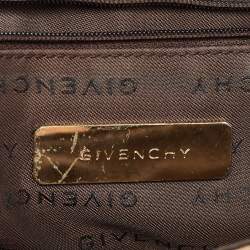 Givenchy Beige/Brown Signature Canvas and Leather Flap Shoulder Bag
