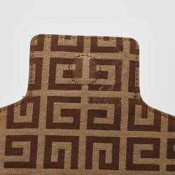 Givenchy Beige/Brown Signature Canvas and Leather Flap Shoulder Bag