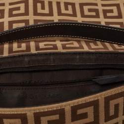 Givenchy Beige/Brown Signature Canvas and Leather Flap Shoulder Bag