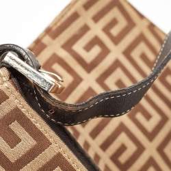 Givenchy Beige/Brown Signature Canvas and Leather Flap Shoulder Bag