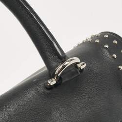Givenchy Black Leather Small Shark Top Handle Bag