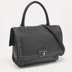 Givenchy Black Leather Small Shark Top Handle Bag