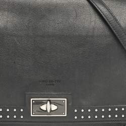 Givenchy Black Leather Small Shark Top Handle Bag