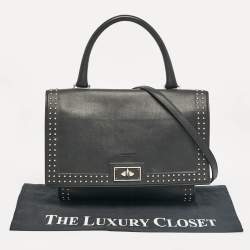 Givenchy Black Leather Small Shark Top Handle Bag