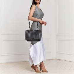 Givenchy Black Leather Small Shark Top Handle Bag