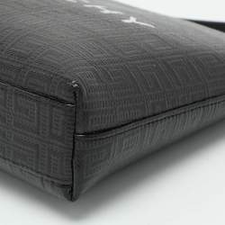 Givenchy Black Monogram Coated Canvas Logo Detail 4G Pouch