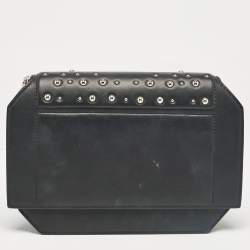 مملوكة مسبقًا Givenchy Black Leather Studded Bow Cut Crossbody Bag
