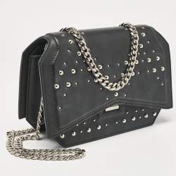 مملوكة مسبقًا Givenchy Black Leather Studded Bow Cut Crossbody Bag