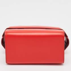 Givenchy Red Leather Nano Horizon Crossbody Bag