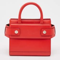Givenchy Red Leather Nano Horizon Crossbody Bag