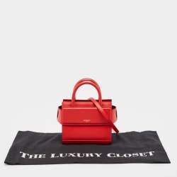 Givenchy Red Leather Nano Horizon Crossbody Bag