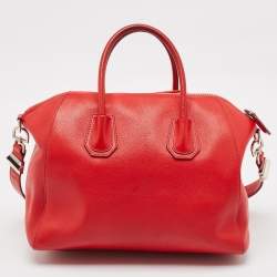 Givenchy Red Leather Medium Antigona Satchel