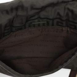 Givenchy Olive Green Signature Nylon Flap Crossbody Bag