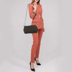 Givenchy Olive Green Signature Nylon Flap Crossbody Bag