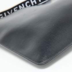 Pre Owned Givenchy Black Coated Canvas 4G Wristlet Pouch