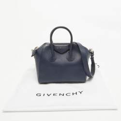 Givenchy Navy Blue Leather Mini Antigona Satchel