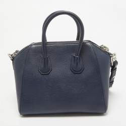 Givenchy Navy Blue Leather Mini Antigona Satchel