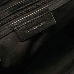 Givenchy Black Leather Pushlock Flap Top Handle Bag