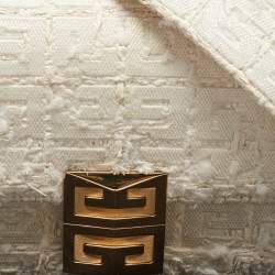 مملوكة مسبقًا Givenchy White Tweed Fabric and Leather 4G Crossbody Bag