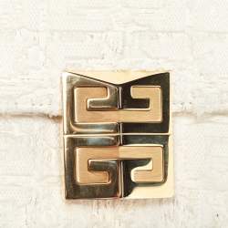 مملوكة مسبقًا Givenchy White Tweed Fabric and Leather 4G Crossbody Bag