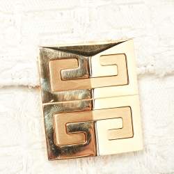 مملوكة مسبقًا Givenchy White Tweed Fabric and Leather 4G Crossbody Bag