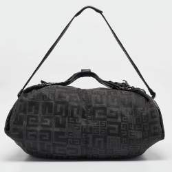 Givenchy Black Signature Nylon and Leather Hobo