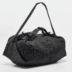 Givenchy Black Signature Nylon and Leather Hobo