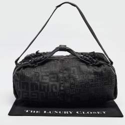 Givenchy Black Signature Nylon and Leather Hobo