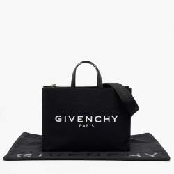 Givenchy Black/White Canvas and Leather Medium G Tote 