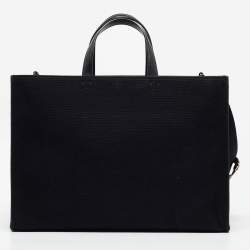 Givenchy Black/White Canvas and Leather Medium G Tote 