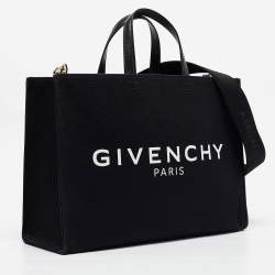 Givenchy Black/White Canvas and Leather Medium G Tote 