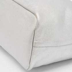 Givenchy Silver Leather Large Antigona Shopper Tote