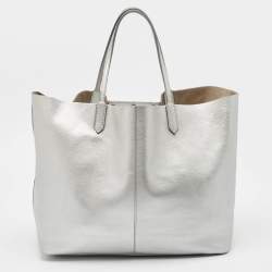 Givenchy Silver Leather Large Antigona Shopper Tote