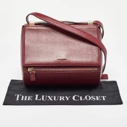 Givenchy Burgundy Leather Medium Pandora Box Bag