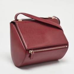 Givenchy Burgundy Leather Medium Pandora Box Bag