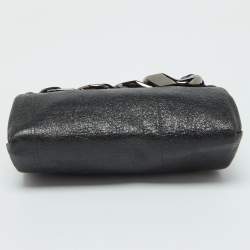 Givenchy Black Leather Chain-Link Accent Clutch