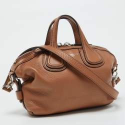 Pre Owned Givenchy Brown Leather Mini Nightingale Satchel
