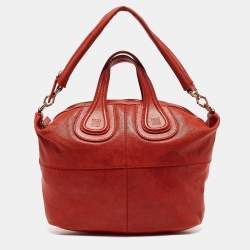 Givenchy Red Leather Medium Nightingale Bag