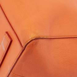 Pre Owned Givenchy Orange Leather Medium Antigona Satchel