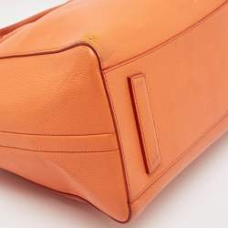 Pre Owned Givenchy Orange Leather Medium Antigona Satchel