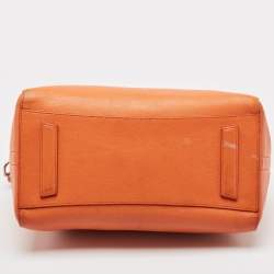 Pre Owned Givenchy Orange Leather Medium Antigona Satchel