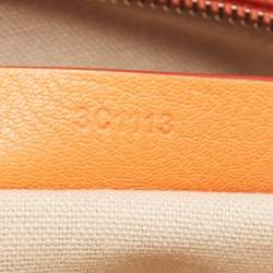 Pre Owned Givenchy Orange Leather Medium Antigona Satchel