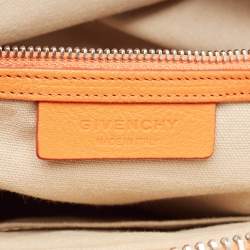 Pre Owned Givenchy Orange Leather Medium Antigona Satchel