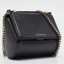 Givenchy Black Leather Mini Pandora Box Crossbody Bag