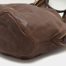 Givenchy Brown Textured Leather Small Tinhan Hobo Bag